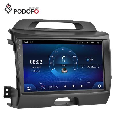 China Car Radio GPS Podofo 10.0 2+32GB Android 9 inch Slot Screen/GPS/CarPlay/AM/RDS/FM/Phone Link For Kia/Sportage 2010-2016 for sale