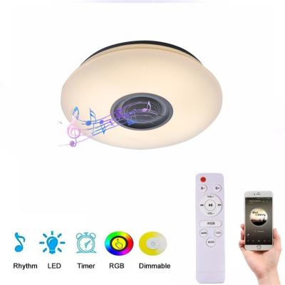 China EUROPEAN Living Room Control Night Light 18W RGB Smart Music Ceiling Lamp CCT Dimmable IR for sale