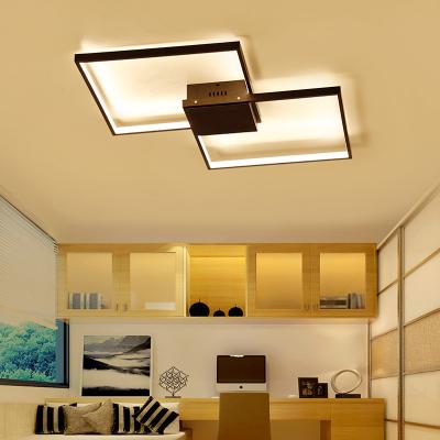 China EUROPEAN Square Indoor Ceiling Led Lighting 45W 3000K Linear Living Room Ceiling Lamp for sale