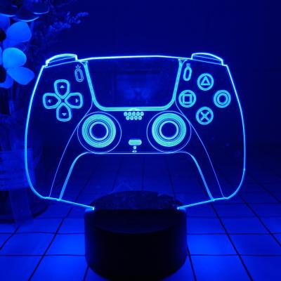 China Eco-friendly Decoration Acrylic Baby Desk Bedroom Night Light 3D Room Game Usb Rechargeable Night Light for sale