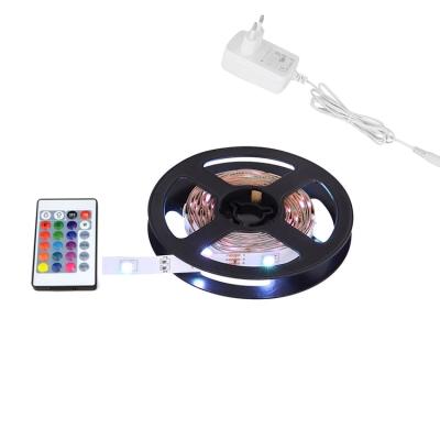 China New high quality 5m remote control ip20 ip60 led strip light 5050 rgb neon strips with remote control for sale