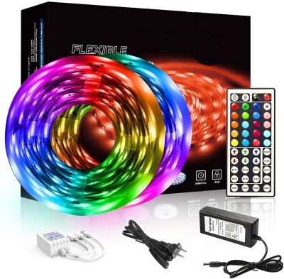 China Hot Selling Fashion Home Decoration Led Light With 5050 RGB TV Room Bar Decoration Remote Control High Quality Strip Light for sale