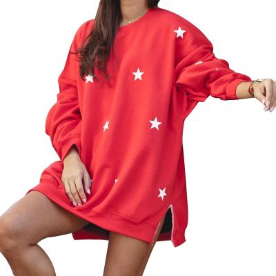 China Designs Crewneck Hoodie Women Leisure Waterproof Fleece Crewneck Breathable Polyester Long Sleeve Top for sale