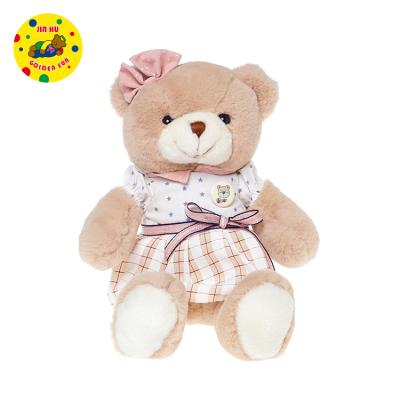 China Gift Or Promotion Plush Teddy Bear Soft Stuffed Toys With Dress Plush Toy For Girl Gift for sale