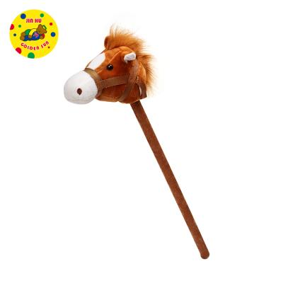 China Gift or promotion hobby horse brown color stick with horse noise and galloping noise for sale