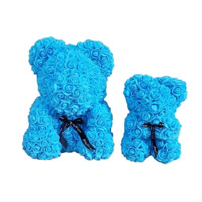 China Plush High Quality Artificial Flower Rose Flower Teddy Bear Rose Bear for sale