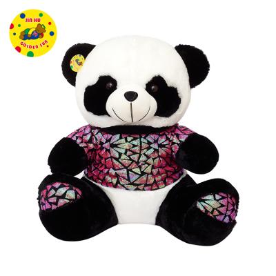 China Black and white plush panda plush toy panda doll of promotion gift or factory audit for sale