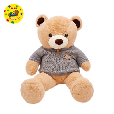 China Custom Gift or Promotion Big Size Brown Fleece Teddy Bear Plush Stuffed Bear Toy for sale