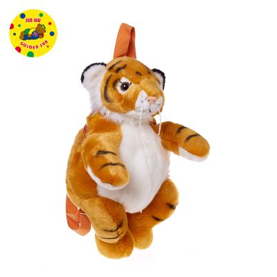 China Promotion Gift Or Candy Tiger Soft Plush Bag Animal Plush Toy Pack Toy for sale