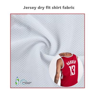 China Cheap Online Heat-insulation bird eye dri fit tank top mesh T-shirt breathable 100% polyester fabric for Vietnam sport soccer basketball for sale