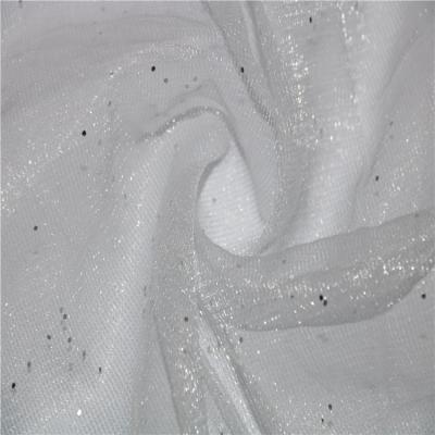 China Colorful Waterproof Fashion Polyester Glitter Fabric For Wedding Dress for sale