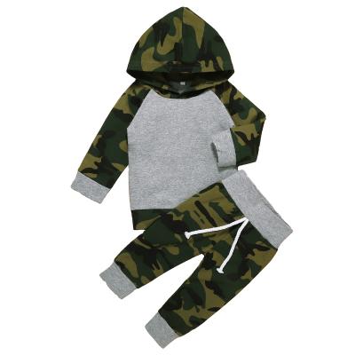 China Military Boy Handsome Long Sleeve Camouflage Set Baby Boy 2021 New 1-3 Children Fall Camouflage for sale