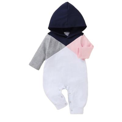 China Breathble Comfy Newborn Toddler Infant Romper Clothes Long Sleeve Plain Overalls With Hat Outfit Sets for sale