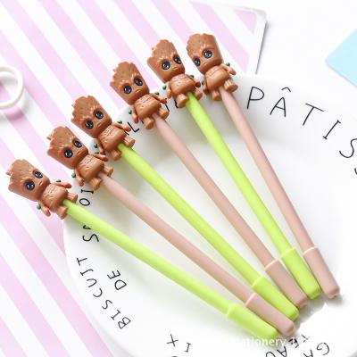 China office & Cute Blue Cartoon Student Shape School Pen Creative Slurry Plastic Gel Pens for sale