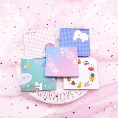 China Self Adhesive Cute Kawaii Japanese Cute Girl Heart Notepad Notepad Set Customize Stationery Can Tear 80 Sheets for sale