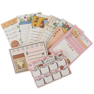 China Self-adhesive Note Student Notepad Creative Cute Cartoon May Care Convenient Message Paper Notepad Customize for sale