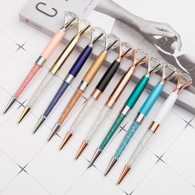 China office & Cute Automatic School Pencil Diamond Metal Ballpoint Pen School Student Gel Pencil Large Stationery for sale