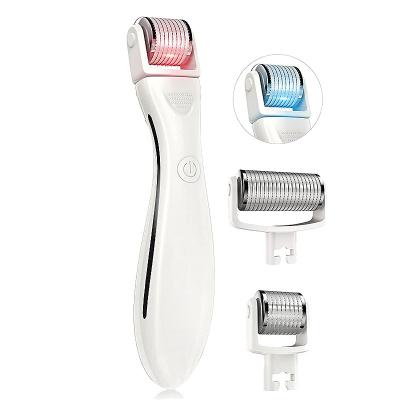 China 540 Electric Replaceable Heads Therapy Three Needles Anti-Puffiness 540 Teasing LED Micro Light Derma Roller for sale