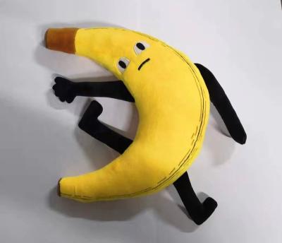 China Cute cartoon toy plush fruit yellow banana lovely stuffed plush toys hot sales and private custom plush toys for sale