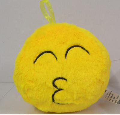 China Lovely Cartoon Cute Toy Kiss Emoji Ball Plush Toys Sit And Cushion Stuffed Toy Animal Cuddle Gift for sale