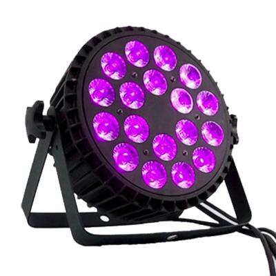 China Night Club Led 18*15W 5-in-1 RGBWA Waterproof Par Flat Box Led Stage Light for sale