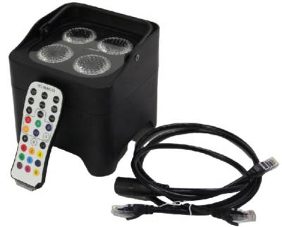 China Nightclub LED 4x18W 6in1 battery operated and wireless RGBWA+UV DMX uplight for sale