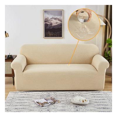 China Modern Washable Elastic Soft Couch Sofa Cove Non Slip Elastic Double-Seat Polyester Waffle Water Proof Stretch Cover for sale