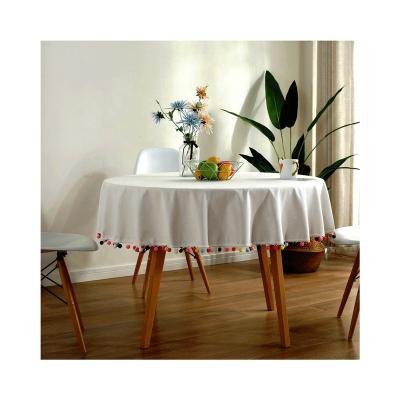 China Europe Cover Custom Black Christmas Decor Fabric Cotton Polyester Look Bumper Tablecloths for sale