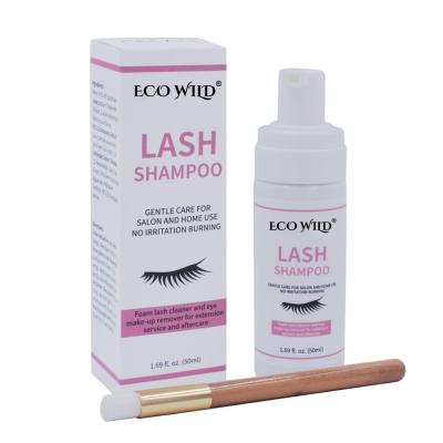 China OEM/ODM 50ML Lash Foam Cleanser Eyelash Extension Nourishing Oil Free Shampoo Lash Foam Eyelash Shampoo E8620122 for sale