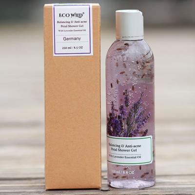 China Antibacterial Balancing&Anti-Acne Petal Shower Gel With Lavender Essential Oil For Germany Market D648008 for sale