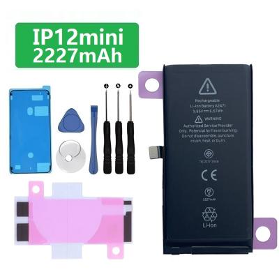 China Mobile Phone For iPhone 12 Mini Rechargeable Battery Li-ion Polymer Smart Phone Battery Premium Quality 2227mAh 100% Long Cycle Test for sale