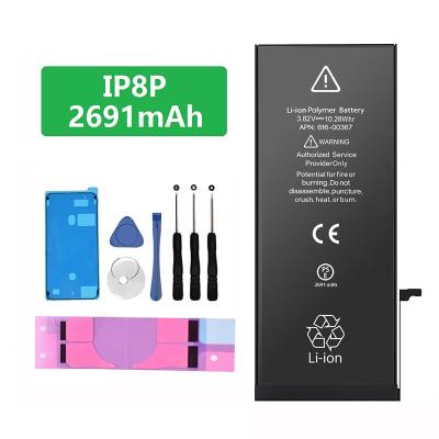 China High Quality Cell Phone AAA For 8P 8plus Mobile Phone Battery 2691mAh 3.82V Replacement Battery Hot Selling Long Life 500 Times for sale