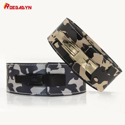 China Durable Fitness Camouflage Weightlifting Belt Gym Body Waist Trainer Men Powerlifting Waist Belt Bodybuilding Strength Supports for sale