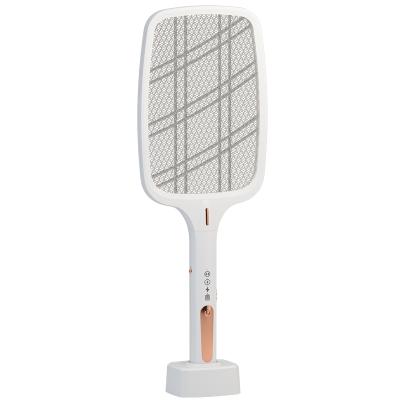 China 2021 Stored Rechargeable Rechargeable Mosquito Racket ABS USB 2-in-1 LED Lamp Night Mosquito Swatter for sale