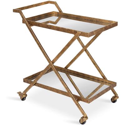 China Good quality durable glass bar cart with best factory price for sale