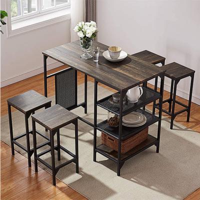 China (Adjustable metal bar the other) 5-Piece set with wood top for sale