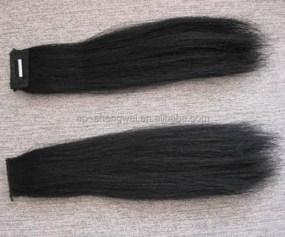 China Bolt Loop Ponytail Extension Mane Extension Black Horse Hair Apsw for sale