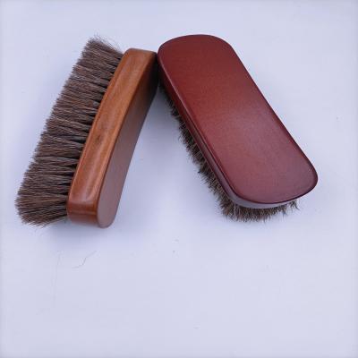 China Shoe Handle Hair Brush Shoe Cleaning Brush Wood Leather Polishing Care Cleaning Brush for sale