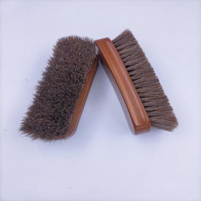 China Shoe Brush Wooden Handle Horsehair Brush Big Size Cleaning Polishing Cleaning Brush for sale