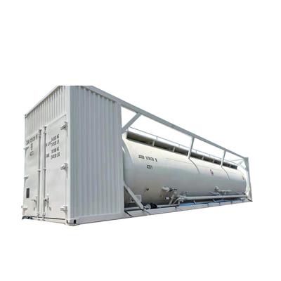 China Jushixin 40 FEET low price cement powder transport and storage tank container with 23 air compressor for sale