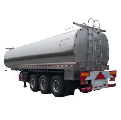 China Semi Truck Trailer 3 Axle 30000L Anti-puddle Device Milk Syrup Fruit Juice Supermarket Factory Transport Liquid Tank Trailer for sale