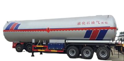 China Truck Trailer LPG Gas Tank Trailer 3 Axle Semi Tanker Trailer 54cbm for sale