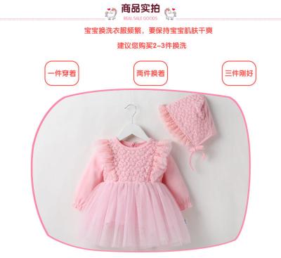 China Autumn And Winter Style Fleece Toddler Skirt Infant Dress Baby Girl Dress Breathable First Year Dress for sale