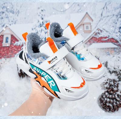 China Running shoe children's winter new fashion running shoes for children and primary school students, anti-skid snow sports boots and cotton war for sale