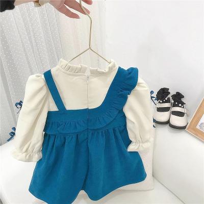 China Breathable girls dress spring dress 2022 fashionable girl new baby leave two skirts children girls spring and autumn princess skirt for sale