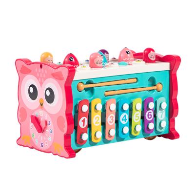 China Plastic Multi Functional Eight In A Tapping Hamster Fishing Game, Playing Piano, Sliding Beads, Baby Children's Interactive Puzzle Toy for sale