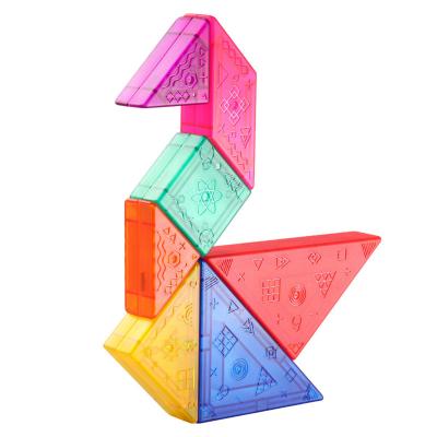 China DIY Magnetic Building Block Toys Changing Magnetic Tangram Children's Puzzle Student Teaching Aids Kindergarten Early Education Toys Splicing Wholesale for sale