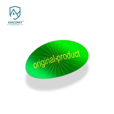 China In Stock Item Security Label Initial Product Green Hologram Electronic Label Sticker Ready To Ship For Electronic Item for sale