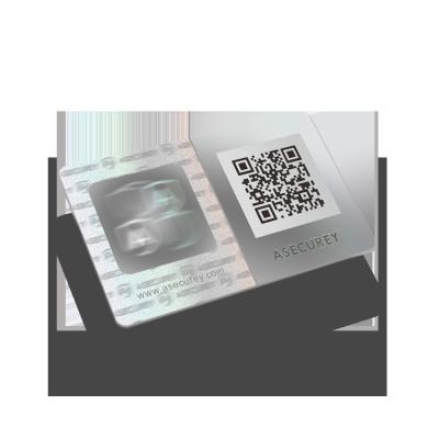 China Anti-counterfeiting custom dynamic sticker laser 3D lenticulars lens 3D text label hologram depth of field motion sticker with QR code for sale