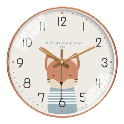 China Brief minimalist fashion design for home and garden decoration quartz cartoon face wall clock for sale